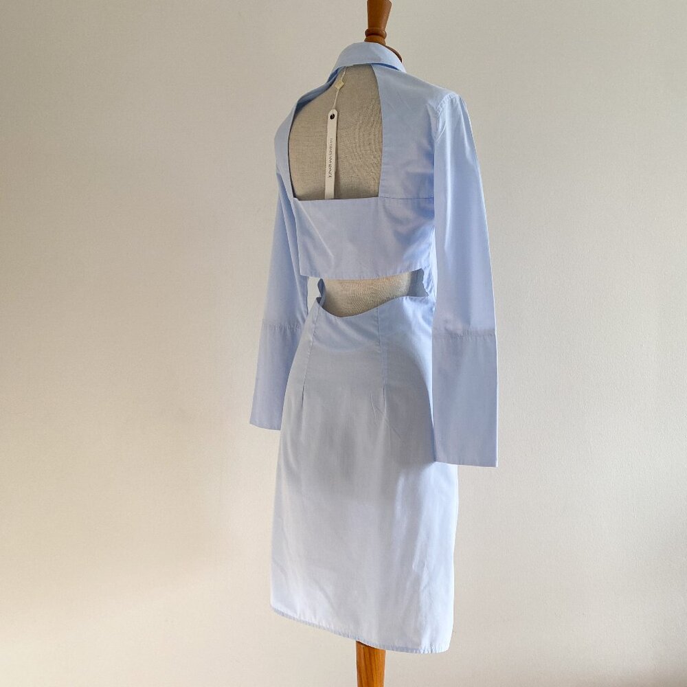 Jonathan Simkhai NWT Cutout Back Shirtdress XS S